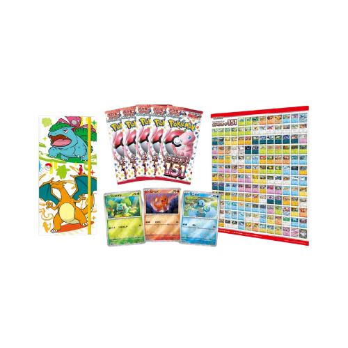 151 Card File Set Venusaur Charizard & Blastoise